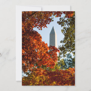 Monuments Washington Monument in Autumn Thank You Card