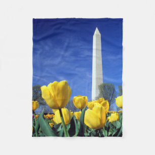 Monuments   Washington Monument in Spring Fleece Blanket
