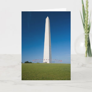 Monuments   Washington Monument with Flags Card
