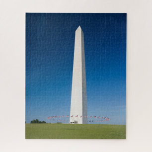 Monuments Washington Monument with Flags Jigsaw Puzzle