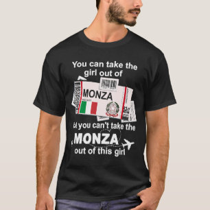 Monza Boarding Pass  Monza Girl  Monza T-Shirt
