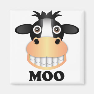 Moo - 2 Inch Square Magnet Magnet
