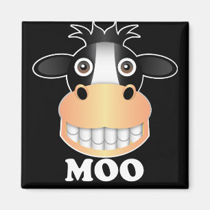 Moo - 2 Inch Square Magnet Magnet