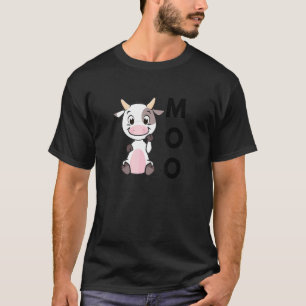 Moo Baby Cow Farm Animal Cow T-Shirt