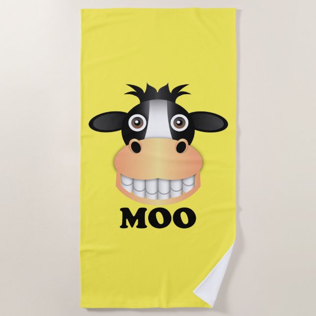 Moo - Beach Towel (Front)