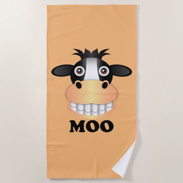 Moo - Beach Towel (Front)