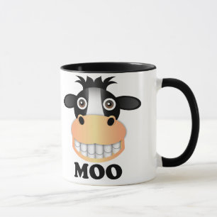 Moo - Black 11 oz Ringer Mug Mug