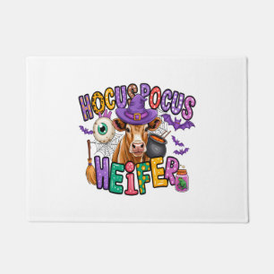 Moo Boo Halloween Cow Doormat