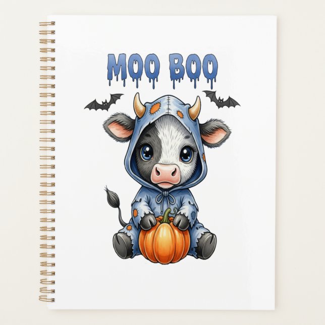 Moo Boo Halloween Cow Planner (Front)