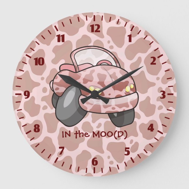 Moo Car Large Clock (Front)