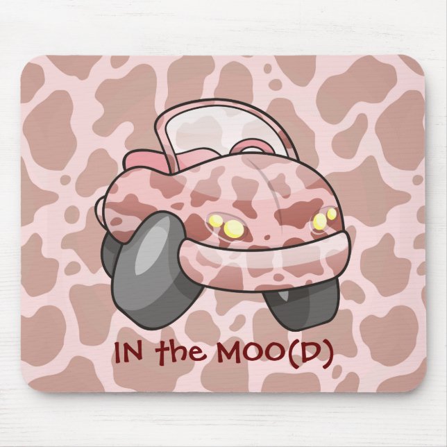 Moo Car Mouse Pad (Front)