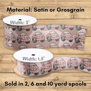 Moo Car Satin Ribbon