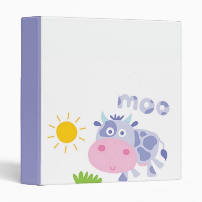 MOO ! - Classeur de concepteur pour des enfants (Devant/Côté)