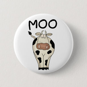 Moo Cow 2 Inch Round Button