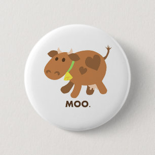 Moo Cow 2 Inch Round Button