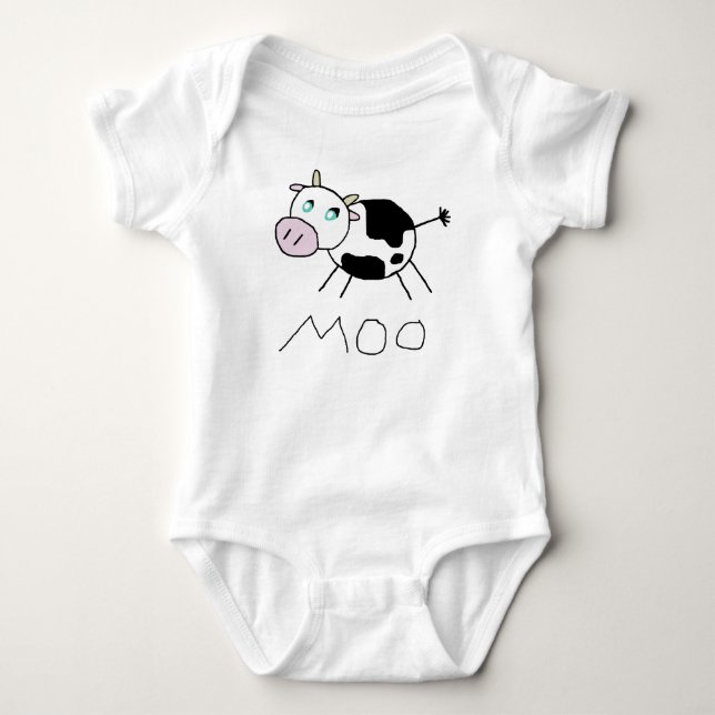 Moo Cow Baby Bodysuit (Front)