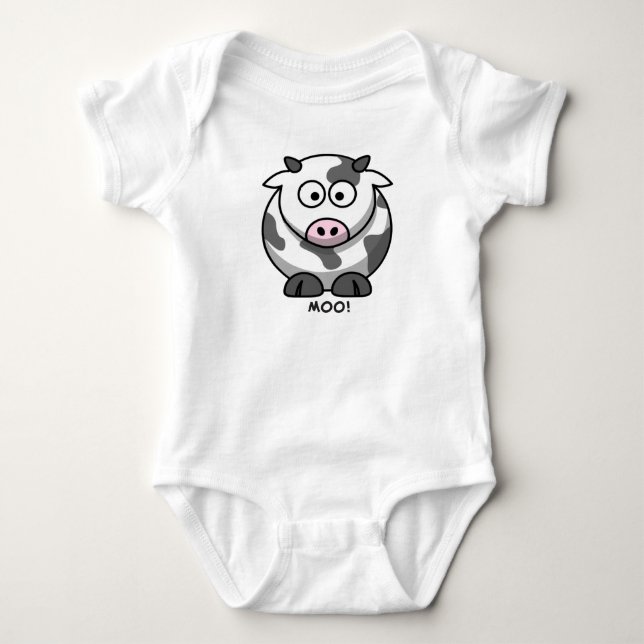 Moo Cow Baby Bodysuit (Front)