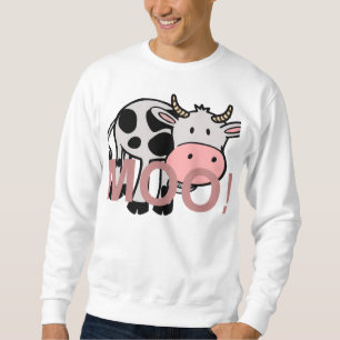 moo cow-cartoon sweatshirt