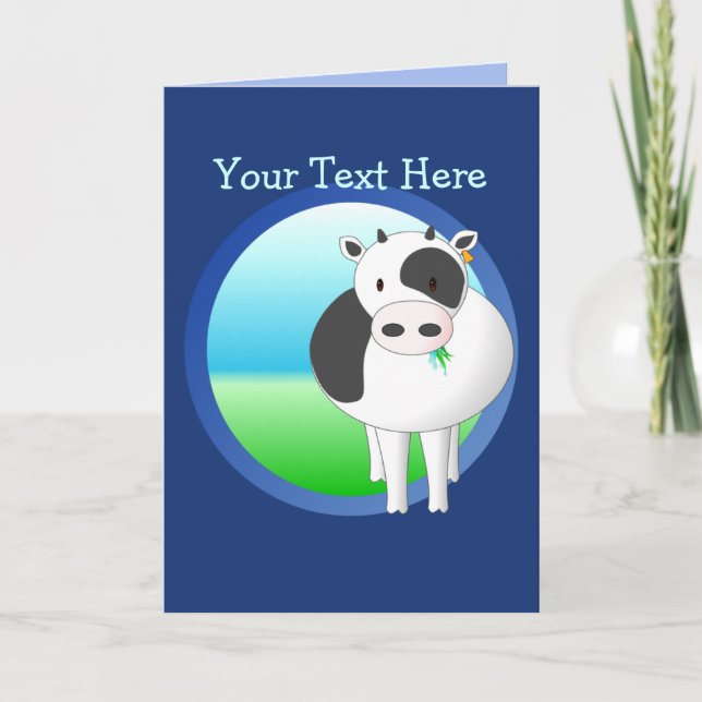Moo-cow Greeting Card (Front)
