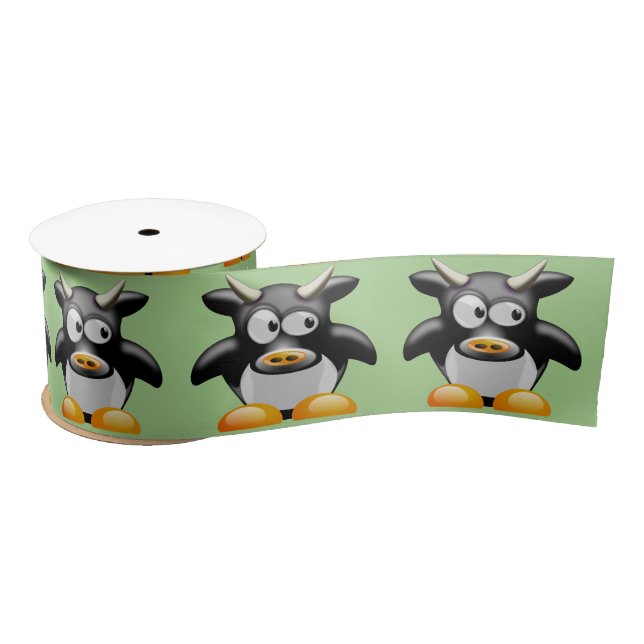 moo cow ribbon satin ribbon (Spool)
