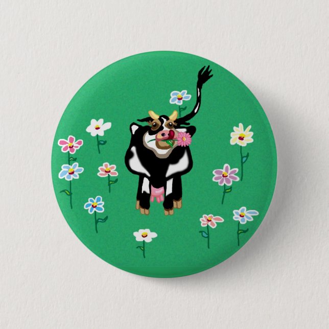 Moo Cow - souvenir when we visit the farm 2 Inch Round Button (Front)