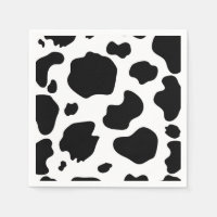 Moo Cow Spots Print Black & White Birthday Party