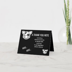 Moo Cow Thank You Card