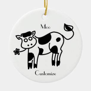 Moo Cow Thunder_Cove Ceramic Ornament