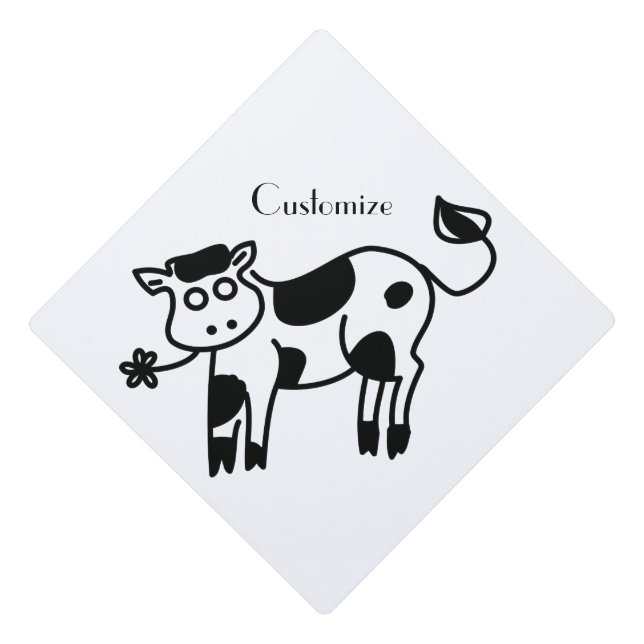 Moo Cow Thunder_Cove  Graduation Cap Topper (Front)