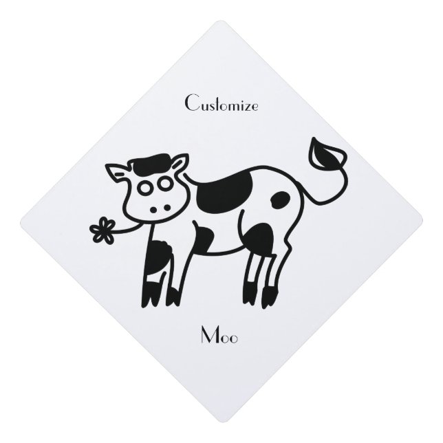 Moo Cow Thunder_Cove   Graduation Cap Topper (Front)