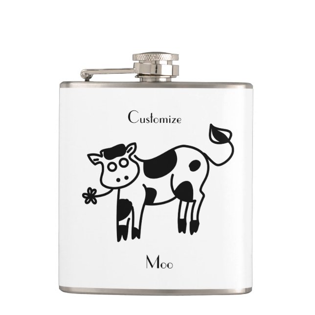 Moo Cow Thunder_Cove Hip Flask (Front)