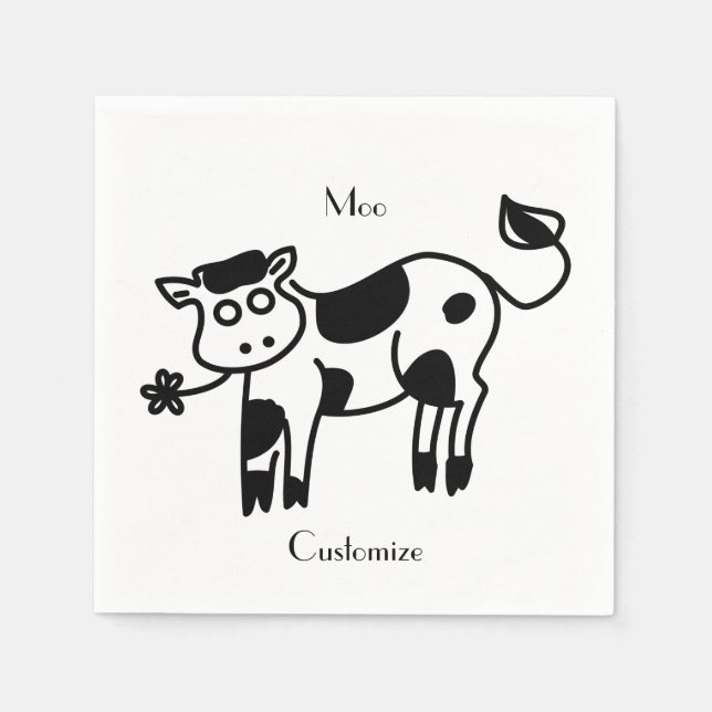 Moo Cow Thunder_Cove  Napkin (Front)