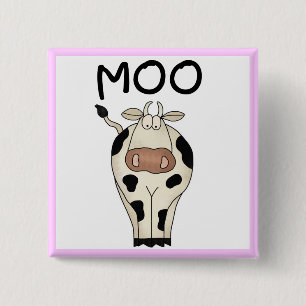 Moo Cow Tshirts and Gifts 2 Inch Square Button