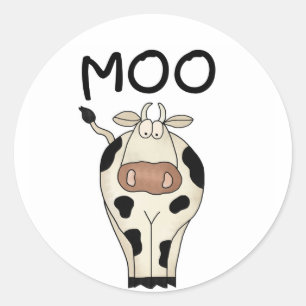 Moo Cow Tshirts and Gifts Classic Round Sticker