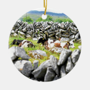 Moo Cows Ceramic Ornament