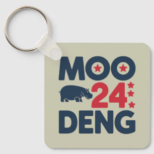 Moo Deng 2024 Moo Deng Moo Deng Cute Baby Hippo Keychain