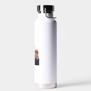 Moo Deng 24 Trump Cat & Hippo Ready for Action! Lo Water Bottle