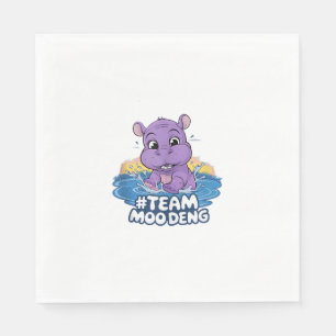 Moo-Deng Baby Pygmy Hippo cute zoo funny Tank Top_ Napkin