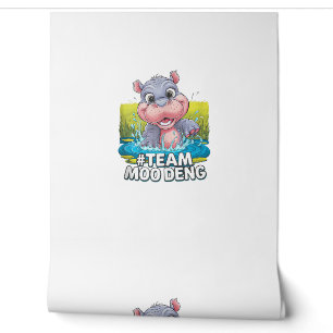 Moo-Deng Baby Pygmy Hippo cute zoo funny Tank Top_ Wallpaper