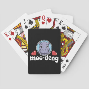 Moo Deng Bouncy Pig in Thai Picture Baby Hippo Playing Cards