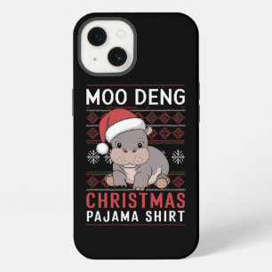 Moo Deng Christmas Pajama Matching Family iPhone 13 Case