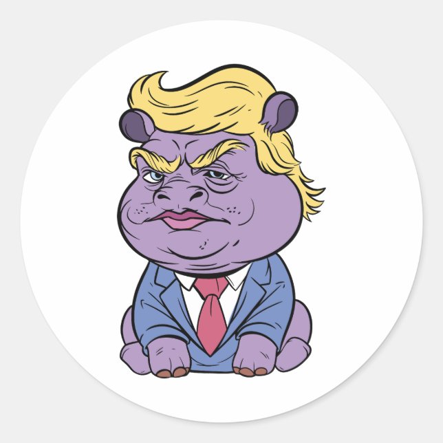 Moo Deng For Trump Stickers, Donald  Trump 2024  Classic Round Sticker (Front)