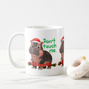 Moo Deng Hippo for Merry Christmas Coffee Mug