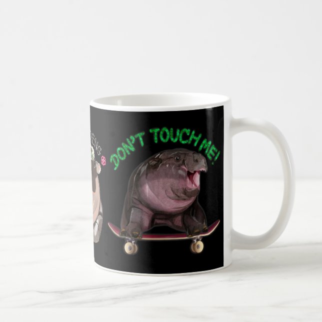 Moo Deng Hippo from Thailand Coffee Mug (Right)