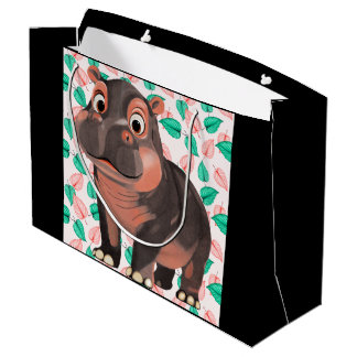 Moo Deng Hippo Large Gift Bag