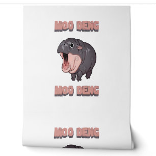 Moo-Deng the Baby Hippo T-Shirt Wallpaper