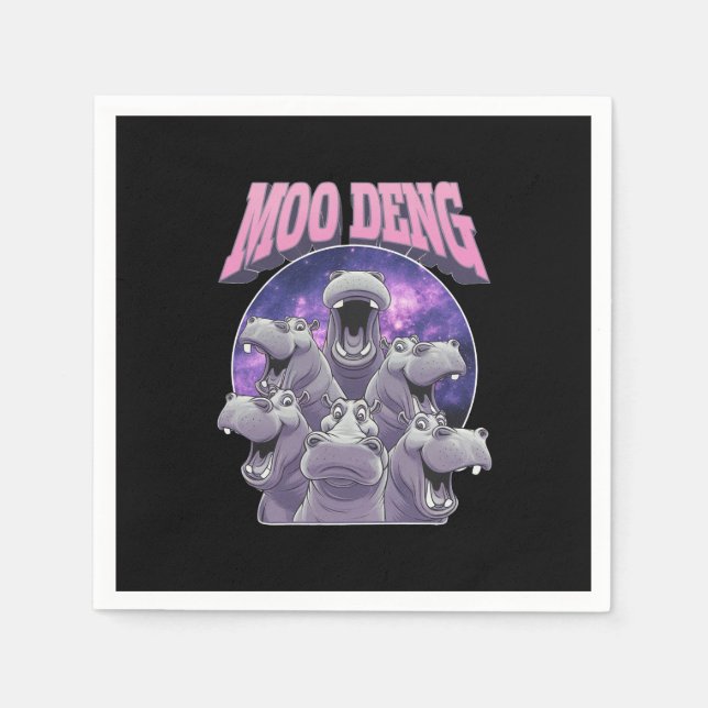 MOO-DENG THE FAMOUS BABY PIGMY HIPPO MOODENG NAPKIN (Front)