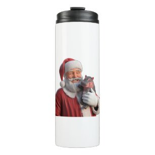 Moo Deng The Hippo Hero of Santa’s Christmas Crew  Thermal Tumbler