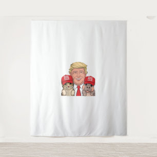 Moo Dengs Pet Safety Campaign Trump Cat & Hippo Ta Tapestry