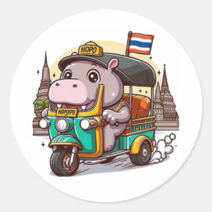 Moo Deng's Tuk-Tuk Adventure stickers